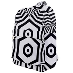 Black And White Line Art Stripes Pattern Classic Backpack by SpinnyChairDesigns