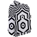 Black and White Line Art Stripes Pattern Classic Backpack View2