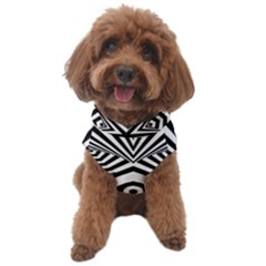 Black And White Line Art Stripes Pattern Dog Sweater by SpinnyChairDesigns