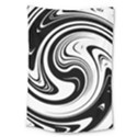 Black and White Swirl Spiral Swoosh Pattern Large Tapestry View1