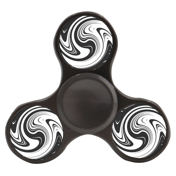 Black and White Swirl Spiral Swoosh Pattern Finger Spinner