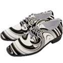 Black and White Swirl Spiral Swoosh Pattern Women Heeled Oxford Shoes View2