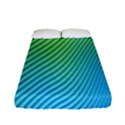 Blue Green Abstract Stripe Pattern  Fitted Sheet (Full/ Double Size) View1