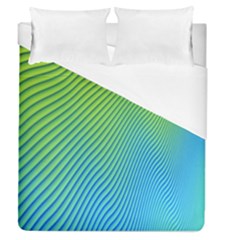 Blue Green Abstract Stripe Pattern  Duvet Cover (queen Size)