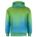 Blue Green Abstract Stripe Pattern  Men s Overhead Hoodie View1