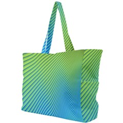 Blue Green Abstract Stripe Pattern  Simple Shoulder Bag by SpinnyChairDesigns