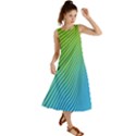 Blue Green Abstract Stripe Pattern  Summer Maxi Dress View1