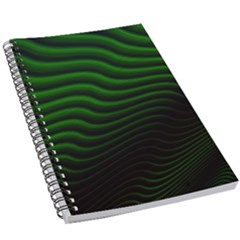 Black And Green Abstract Stripes Gradient 5 5  X 8 5  Notebook by SpinnyChairDesigns