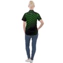 Black and Green Abstract Stripes Gradient Women s Short Sleeve Pocket Shirt View2