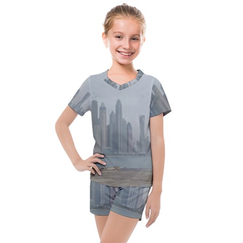 P1020022 Kids  Mesh Tee And Shorts Set by 45678