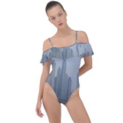 P1020022 Frill Detail One Piece Swimsuit by 45678