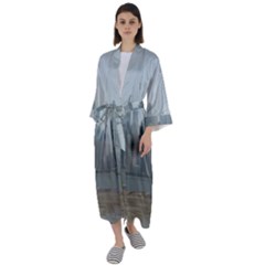 P1020022 Maxi Satin Kimono by 45678