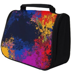 Colorful Paint Splatter Texture Red Black Yellow Blue Full Print Travel Pouch (big) by SpinnyChairDesigns