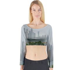 P1020023 Long Sleeve Crop Top by 45678