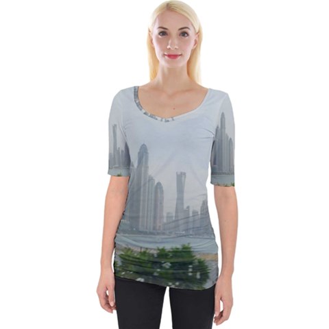 P1020023 Wide Neckline Tee by 45678