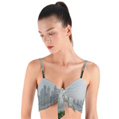 P1020023 Woven Tie Front Bralet by 45678