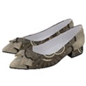 Beige Kaleidoscope Mandala Arabesque Pattern Women s Bow Heels View2