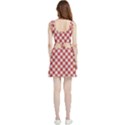 Picnic Gingham Red White Checkered Plaid Pattern Velvet Cutout Dress View2