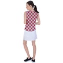 Picnic Gingham Red White Checkered Plaid Pattern Women s Sleeveless Sports Top View2