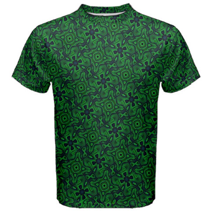 Green Intricate Pattern Men s Cotton Tee