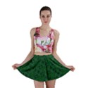 Green Intricate Pattern Mini Skirt View1