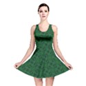 Green Intricate Pattern Reversible Skater Dress View1