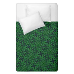 Green Intricate Pattern Duvet Cover Double Side (single Size) by SpinnyChairDesigns