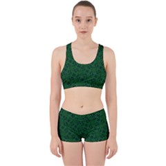 Green Intricate Pattern Work It Out Gym Set by SpinnyChairDesigns