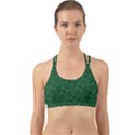 Green Intricate Pattern Back Web Sports Bra View1