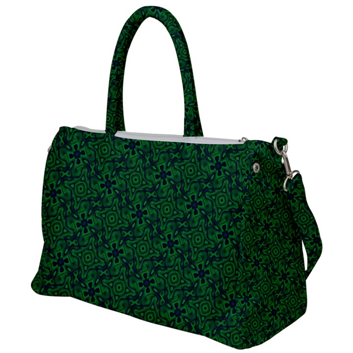 Green Intricate Pattern Duffel Travel Bag