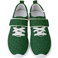 Green Intricate Pattern Men s Velcro Strap Shoes by SpinnyChairDesigns