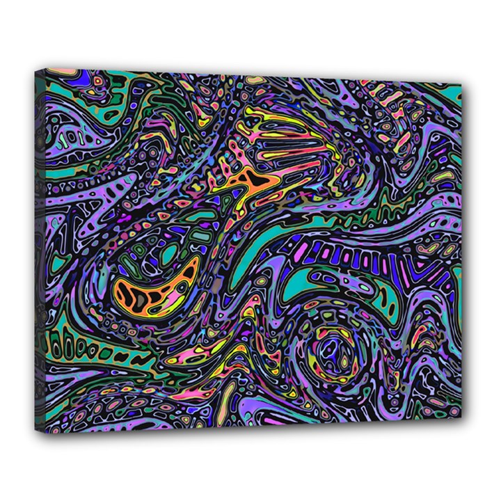 Multicolored Abstract Art Pattern Canvas 20  x 16  (Stretched)