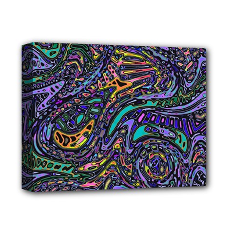 Multicolored Abstract Art Pattern Deluxe Canvas 14  X 11  (stretched) by SpinnyChairDesigns