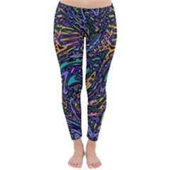 Multicolored Abstract Art Pattern Classic Winter Leggings by SpinnyChairDesigns