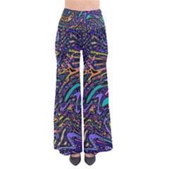 Multicolored Abstract Art Pattern So Vintage Palazzo Pants by SpinnyChairDesigns