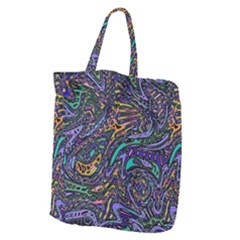 Multicolored Abstract Art Pattern Giant Grocery Tote by SpinnyChairDesigns