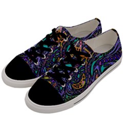 Multicolored Abstract Art Pattern Men s Low Top Canvas Sneakers by SpinnyChairDesigns