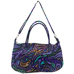 Multicolored Abstract Art Pattern Removal Strap Handbag by SpinnyChairDesigns