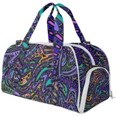 Multicolored Abstract Art Pattern Burner Gym Duffel Bag by SpinnyChairDesigns