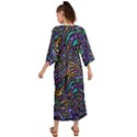 Multicolored Abstract Art Pattern Grecian Style  Maxi Dress View2