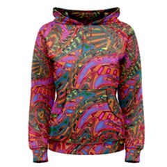 Abstract Art Multicolored Pattern Women s Pullover Hoodie by SpinnyChairDesigns