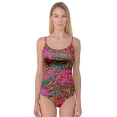 Abstract Art Multicolored Pattern Camisole Leotard  by SpinnyChairDesigns