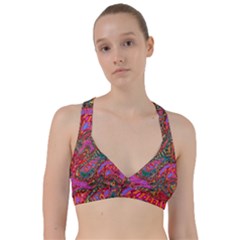 Abstract Art Multicolored Pattern Sweetheart Sports Bra by SpinnyChairDesigns