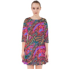 Abstract Art Multicolored Pattern Smock Dress by SpinnyChairDesigns