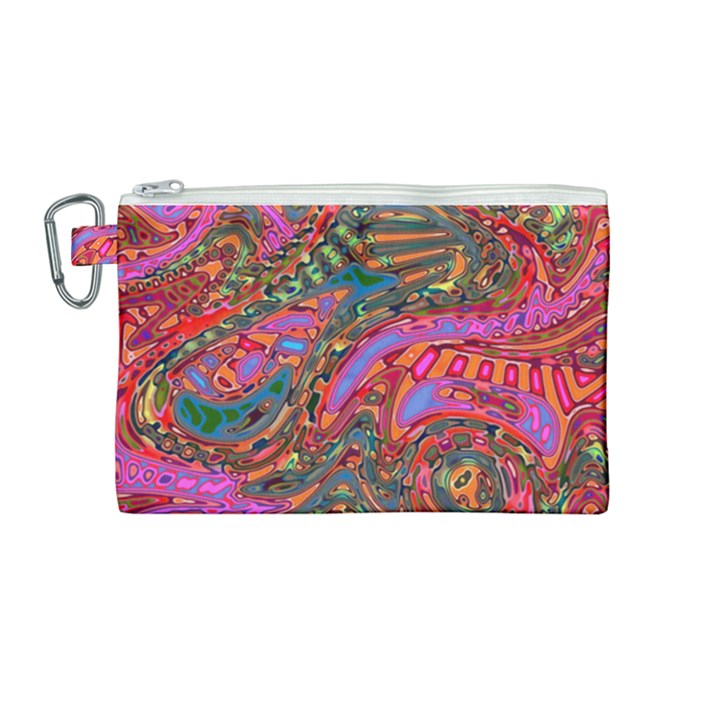 Abstract Art Multicolored Pattern Canvas Cosmetic Bag (Medium)