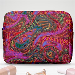 Abstract Art Multicolored Pattern Make Up Pouch (large) by SpinnyChairDesigns