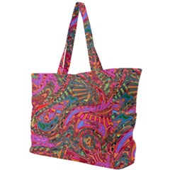 Abstract Art Multicolored Pattern Simple Shoulder Bag by SpinnyChairDesigns