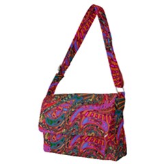 Abstract Art Multicolored Pattern Full Print Messenger Bag (m) by SpinnyChairDesigns