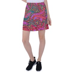 Abstract Art Multicolored Pattern Tennis Skirt by SpinnyChairDesigns