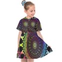 Colorful Rainbow Colored Arabesque Mandala Kaleidoscope  Kids  Sailor Dress View1